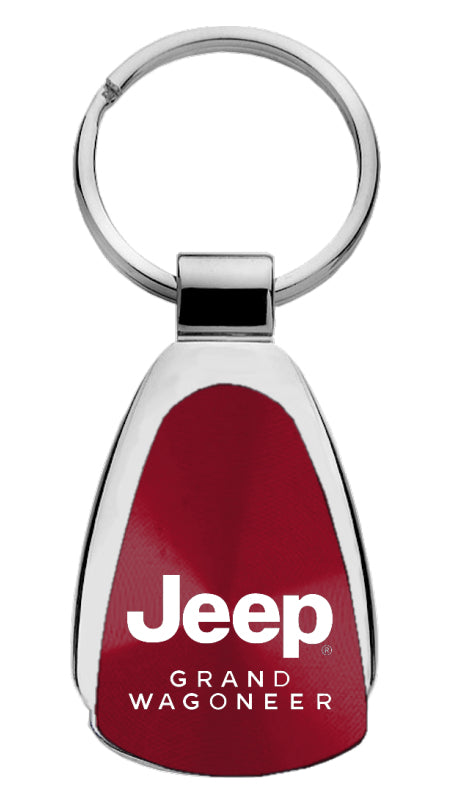 Jeep Grand Wagoneer Teardrop Key Fob - Burgundy