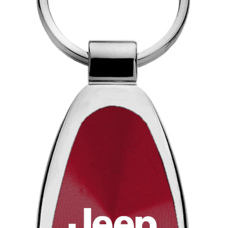 Jeep 4xe Teardrop Key Fob - Burgundy