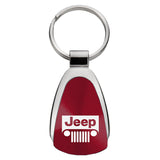 Jeep Grill Teardrop Key Fob - Burgundy