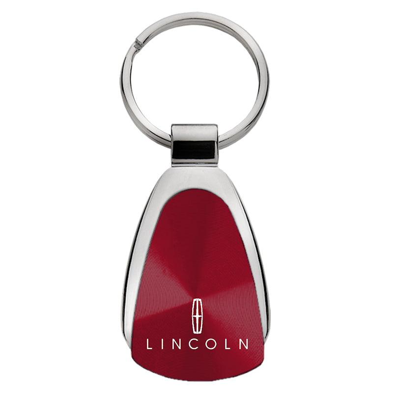 Lincoln Teardrop Key Fob - Burgundy