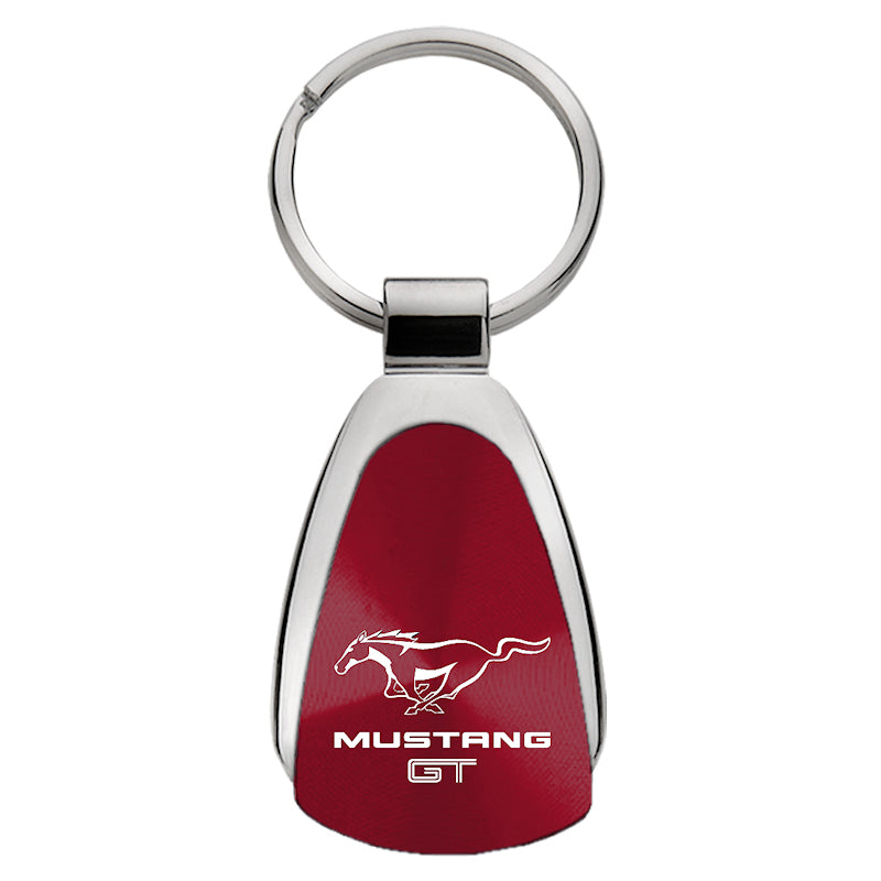 Mustang GT Teardrop Key Fob - Burgundy