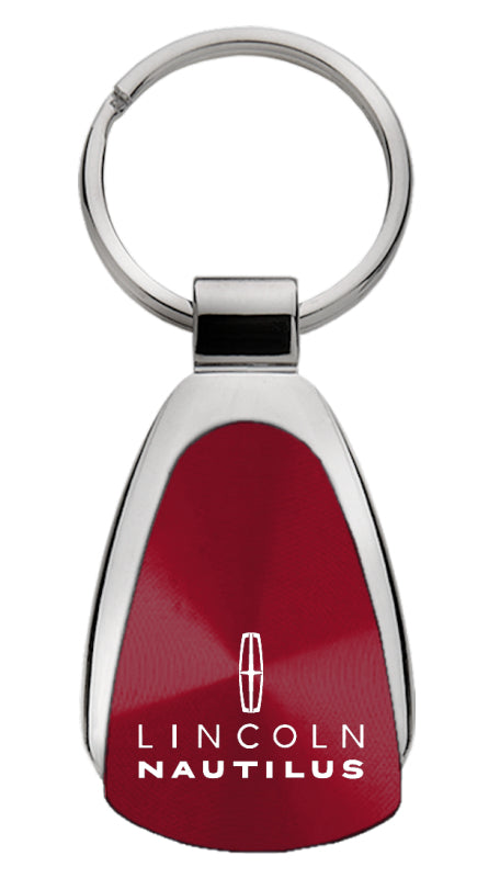 Lincoln Nautilus Teardrop Key Fob - Burgundy