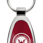 Military U.S. Navy Teardrop Key Fob - Burgundy