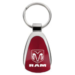 Ram Teardrop Key Fob - Burgundy