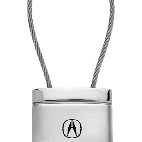 Acura Satin-Chrome Cable Key Fob - Silver