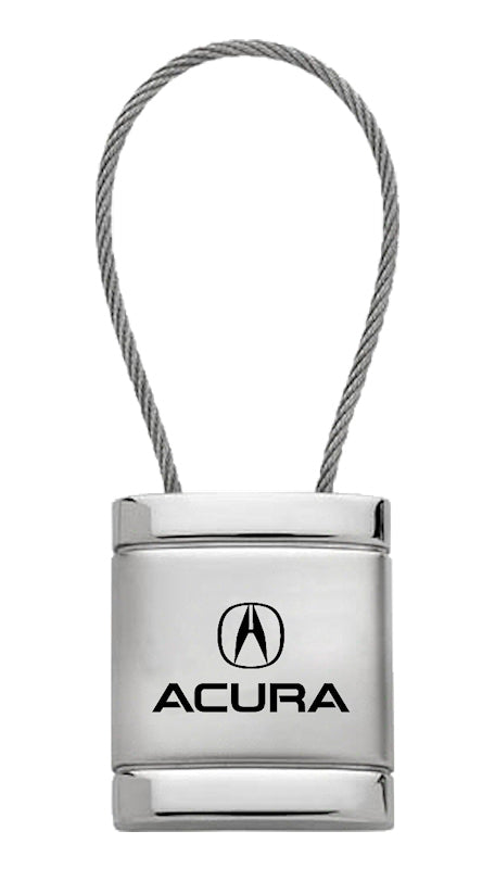 Acura Satin-Chrome Cable Key Fob - Silver