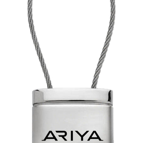 Nissan Ariya Satin-Chrome Cable Key Fob - Silver