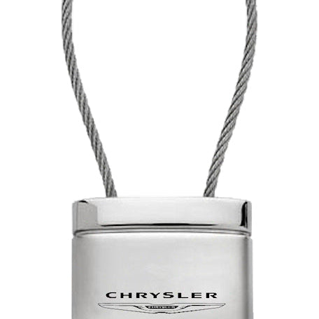 Chrysler Satin-Chrome Cable Key Fob - Silver