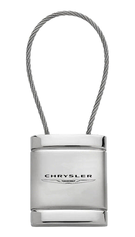 Chrysler Satin-Chrome Cable Key Fob - Silver