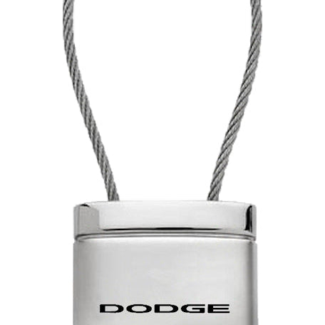 Dodge Satin-Chrome Cable Key Fob - Silver