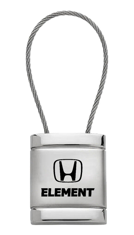 Honda Element Satin-Chrome Cable Key Fob - Silver