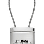 Ford F-150 Lightning Satin-Chrome Cable Key Fob - Silver