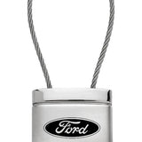 Ford F-150 Satin-Chrome Cable Key Fob - Silver