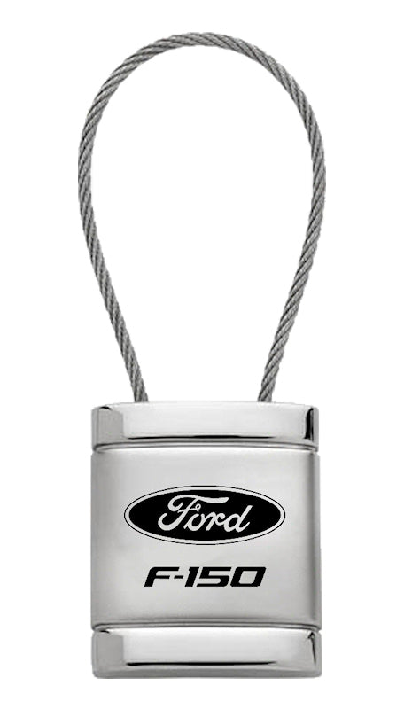 Ford F-150 Satin-Chrome Cable Key Fob - Silver