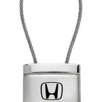 Honda Fit Satin-Chrome Cable Key Fob - Silver