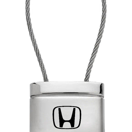 Honda Fit Satin-Chrome Cable Key Fob - Silver