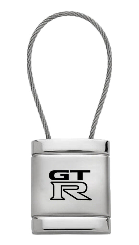 Nissan GTR Satin-Chrome Cable Key Fob - Silver