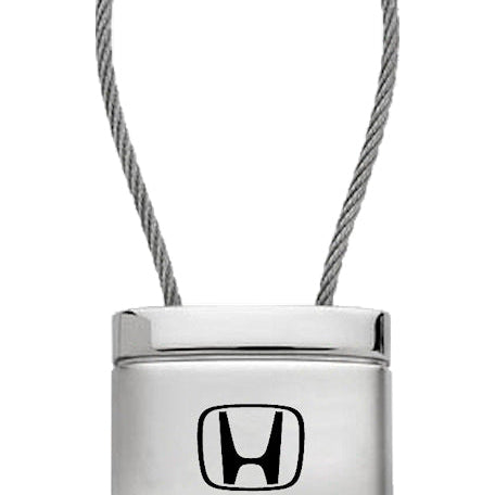 Honda Satin-Chrome Cable Key Fob - Silver