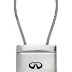 Infiniti Satin-Chrome Cable Key Fob - Silver