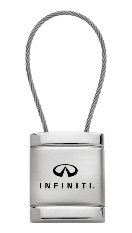 Infiniti Satin-Chrome Cable Key Fob - Silver