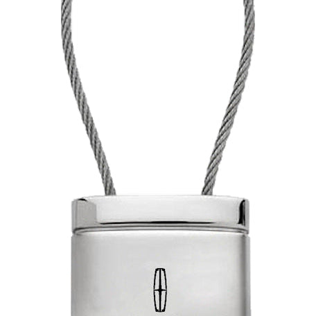 Lincoln Satin-Chrome Cable Key Fob - Silver