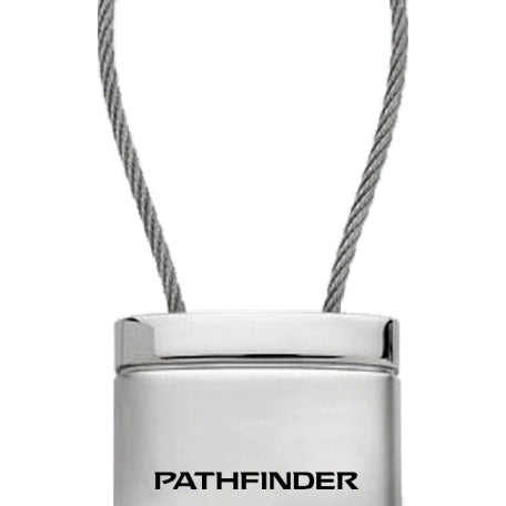 Nissan Pathfinder Satin-Chrome Cable Key Fob - Silver