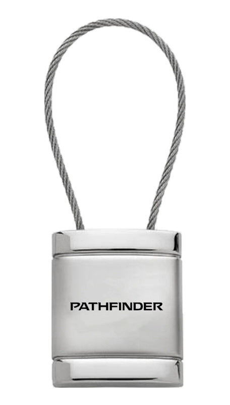 Nissan Pathfinder Satin-Chrome Cable Key Fob - Silver
