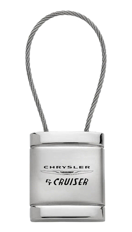 Chrysler PT Cruiser Satin-Chrome Cable Key Fob - Silver