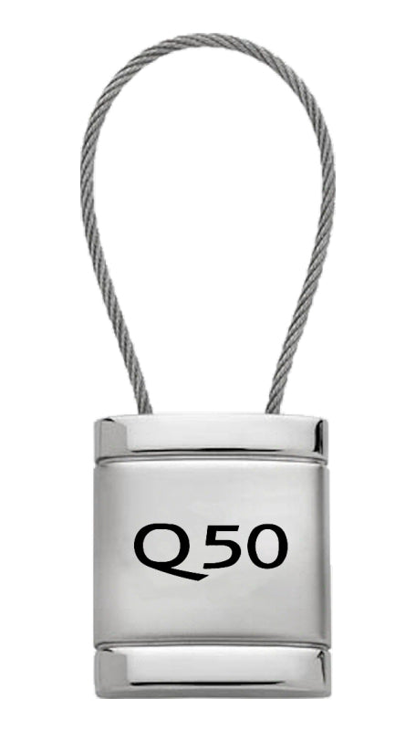 Infiniti Q50 Satin-Chrome Cable Key Fob - Silver