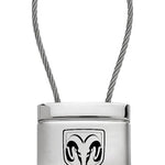 Ram Satin-Chrome Cable Key Fob - Silver