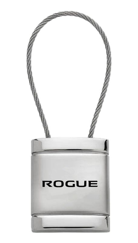 Nissan Rogue Satin-Chrome Cable Key Fob - Silver