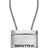 Nissan Sentra Satin-Chrome Cable Key Fob - Silver