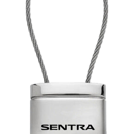 Nissan Sentra Satin-Chrome Cable Key Fob - Silver