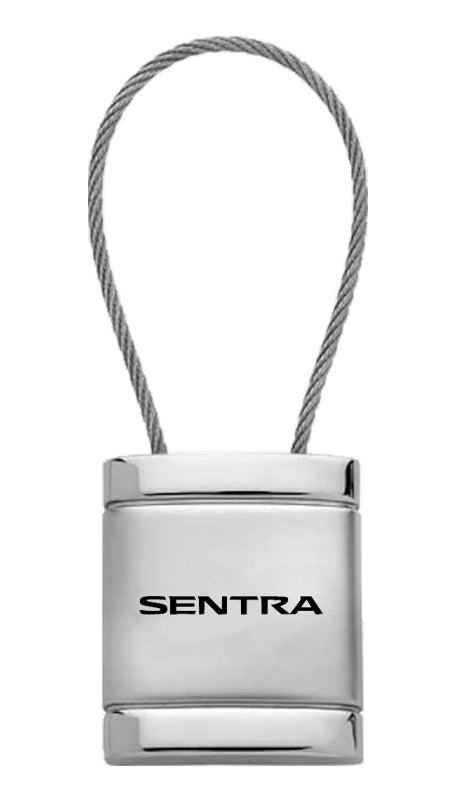 Nissan Sentra Satin-Chrome Cable Key Fob - Silver