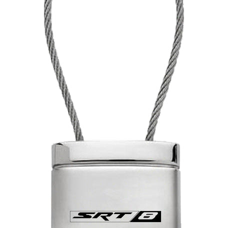 Dodge SRT-8 Satin-Chrome Cable Key Fob - Silver