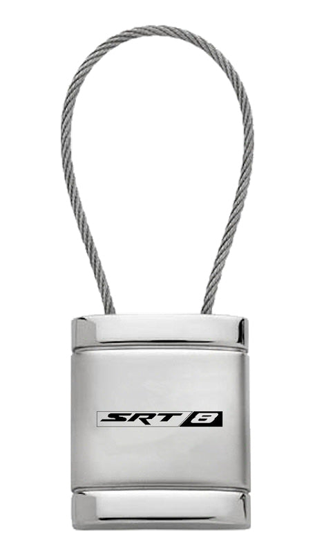 Dodge SRT-8 Satin-Chrome Cable Key Fob - Silver