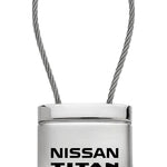 Nissan Titan Satin-Chrome Cable Key Fob - Silver