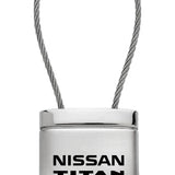 Nissan Titan Satin-Chrome Cable Key Fob - Silver