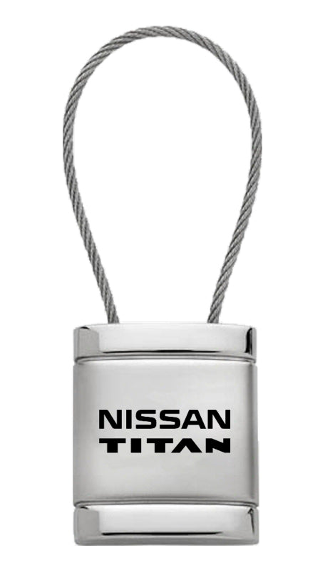 Nissan Titan Satin-Chrome Cable Key Fob - Silver