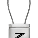 Nissan Z (New) Satin-Chrome Cable Key Fob - Silver