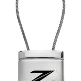 Nissan Z (New) Satin-Chrome Cable Key Fob - Silver