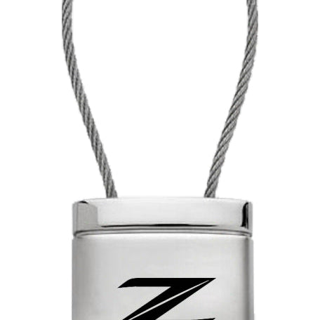Nissan Z (New) Satin-Chrome Cable Key Fob - Silver