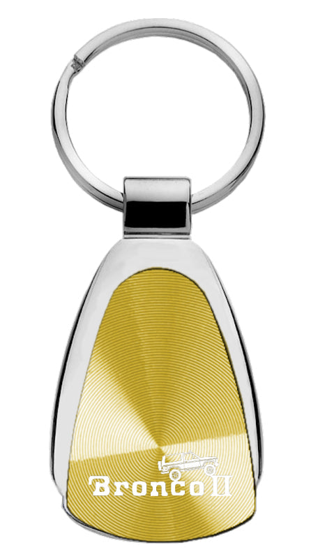 Ford Bronco II Climbing Teardrop Key Fob - Gold