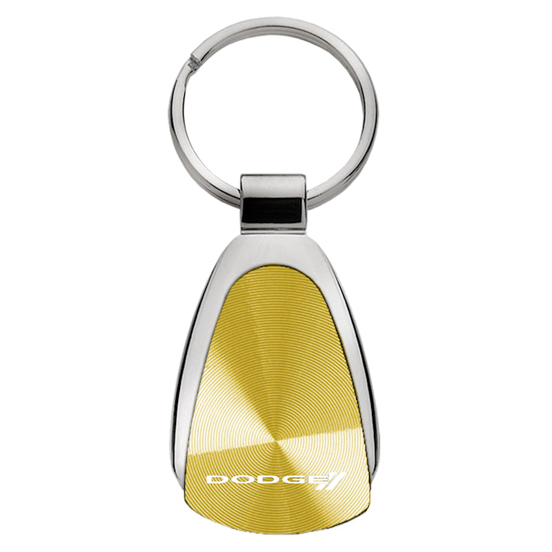 Dodge Stripe Teardrop Key Fob - Gold