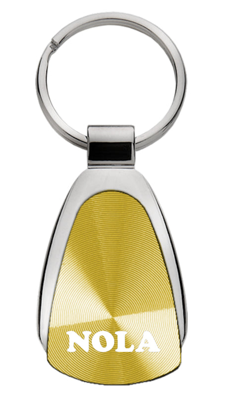 Novelty NOLA Teardrop Key Fob - Gold