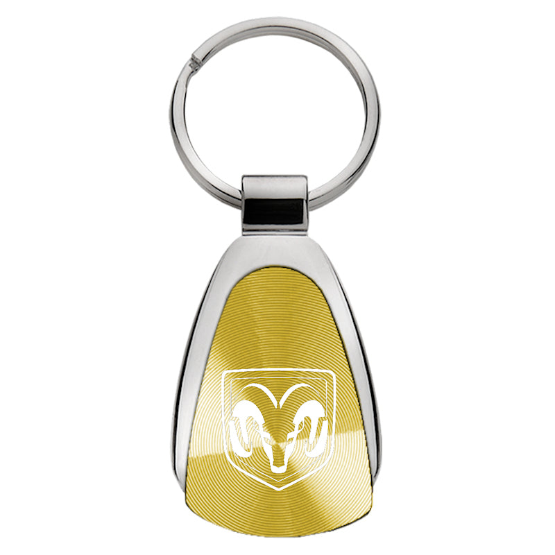 Ram Head Teardrop Key Fob - Gold