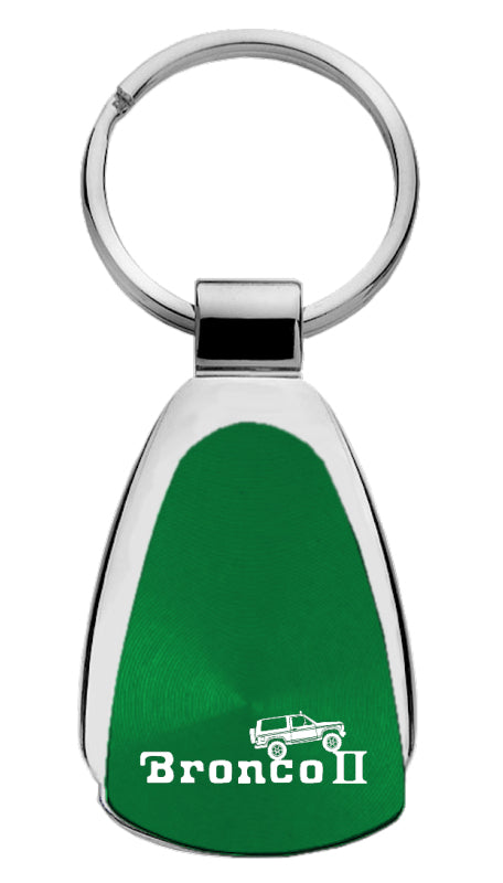 Ford Bronco II Climbing Teardrop Key Fob - Green