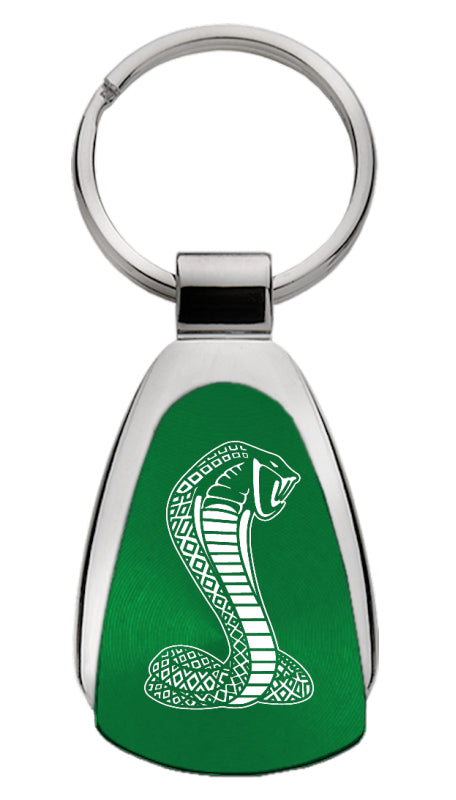 Mustang Cobra Teardrop Key Fob - Green