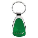 Dodge Stripe Teardrop Key Fob - Green