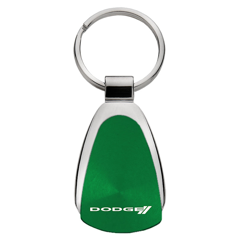 Dodge Stripe Teardrop Key Fob - Green